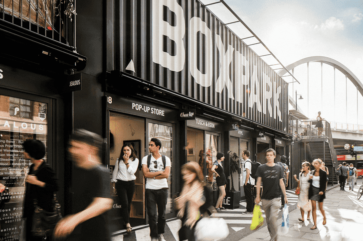 Boxpark is a community hub built with shipping containers