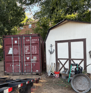 09/11 Baltimore delivery of a 20ft used shipping container, reliable steel unit for secure storage and freight handling needs.