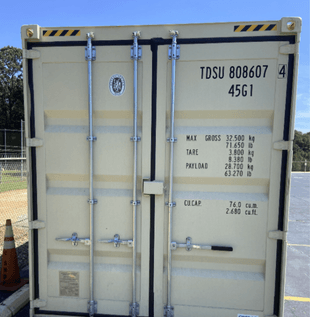 09/04 delivery of a 40ft HC double door shipping container, durable steel unit offering flexible access for storage or transport use.