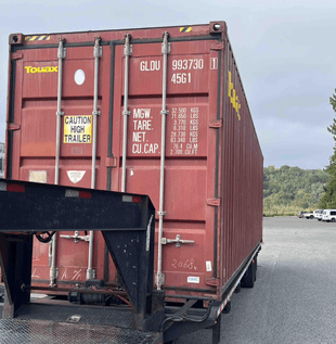 08/13 Seattle delivery of a 40ft HC cargo worthy shipping container, strong steel unit for storage or freight use.