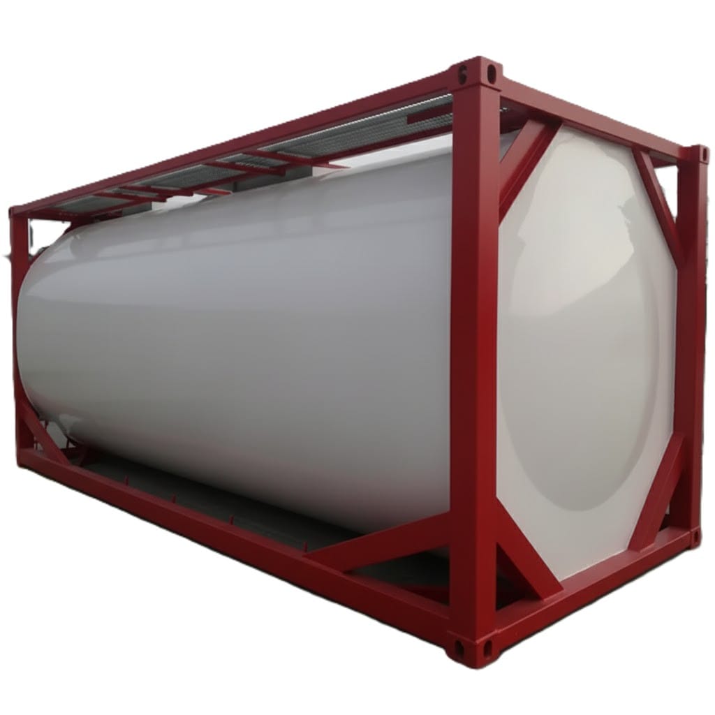 Tank containers are purpose-built for transporting bulk liquids, gases, or chemicals. They consist of a cylindrical tank supported within a standard container frame. These units must comply with safety and cleanliness standards relevant to the type of substance being transported, and they are commonly used across food, chemical, and energy industries.
